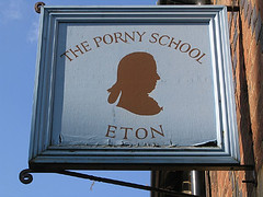 Porny School sign