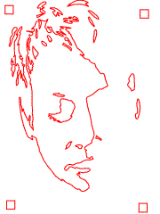 Traced outline