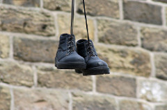 Boots on telephone wires